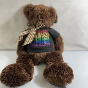 VTG‎ The Bearington Collection Bosco LOVE BearPlush Rainbow Love Is Love Shirt